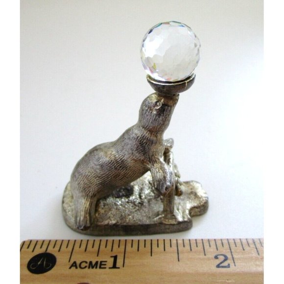 Myth & Magic COLL.PEWTER FIGURINE Performing Seal & Crystal Ball WAPW G.Britain - Picture 9 of 10